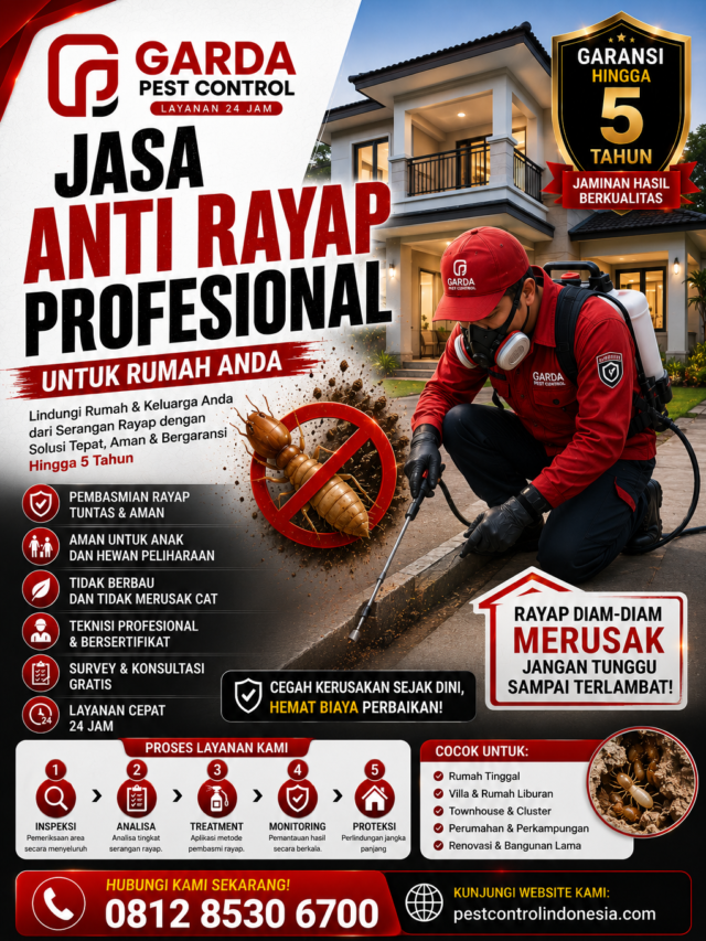 Jasa Anti Rayap Profesional di Karangmalang Membasmi Tuntas Hingga Ke Sarang